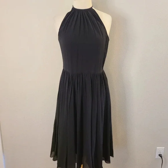 Ralph Lauren Purple Label | Dresses | Ralph Lauren Collection Silk Pleated  Black Dress | Poshmark